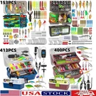 413-153PCS Fishing Lures Accessories Kit With Tackle Box Complete Tools Set. Fixed Price $39.99.