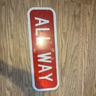 Red Reflective All Way Transportation Traffic Sign Road Safety Warning Marker. Fixed Price $33.50.