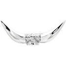 Gg Grand General 48180 Chrome Bull Horn Hood Ornament. Fixed Price $149.89.