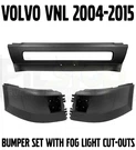 Volvo Vnl Truck Bumper Set Left Right Center With Fog Light Cut Out Hole. Fixed Price $400.00.