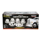 Chrome Hub Wheel Kit 33MM Screw Lug Nut Covers Front Rear Set Universal. Fixed Price $179.99.