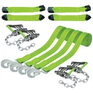 Vulcan 8-POINT Car Tie Down Kit Snap Hook & Chain Tail, 4 Pack High-viz. Fixed Price $115.99.