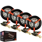 Lasso Car Tie Down - Snap Hooks 2" X 96", 4 Pack Proseries 3300 Lbs Swl. Fixed Price $102.99.
