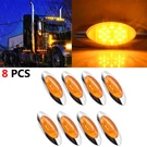 8PCS Oval For Peterbilt Truck Side Marker Lights Amber 16LED Clearance. Fixed Price $35.14.