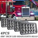 4PC 4X6" Led Headlight Fit Kenworth Kw W900B W900L Classic 120/132 Truck. Fixed Price $119.98.