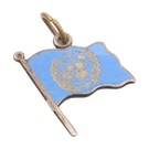 925 Sterling Silver Vintage Enamel Flag Of United Nations Pendant PT20454. Fixed Price $49.32.