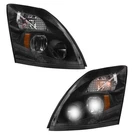 For 2004-2017 Volvo Vn/vnl Commercial Truck Black Projector Led Bar Headlights. Fixed Price $318.00.