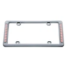 United Pacific 50122 Chrome License Plate Frame W/two 7 Red Led Reflector Light. Fixed Price $38.67.