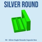 Silver Eagle Capsule Box 50 Coin Fits Air-tite H40 & Guardhouse Evocore. Fixed Price $26.95.