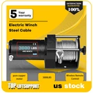 3000LBS Electric Winch Waterproof Truck Trailer Steel Rope Off-road 4WD. Fixed Price $84.49.
