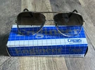 Vintage Crews Engineer Safety Glasses CV58 Z87 Metal Frame Tinted Lenses Aviator. Fixed Price $40.00.