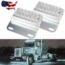 Pair White 12-LED Truck Trailer Side Marker Lights For Commercial Vehicles. Fixed Price $8.09.