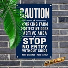 Caution Warning Sign Metal Tin Caps Bold Safety Notice Wall Decor. Fixed Price $11.39.