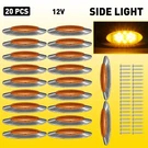 20X 6.5" Amber Led Oval Side Marker Light Chrome Bezel For Peterbilt Cab Trailer. Fixed Price $81.69.