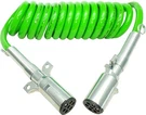 7-WAY Abs 15"' Green Coil Trailer Electric Cable Power Cord 12" Lead EL27715. Fixed Price $50.04.