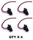 (SET/4) 3 Prong Pigtail Wire Right Angle Plug Truck Trailer Stop Turn Light. Fixed Price $12.99.