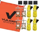 4 Pack Vulcan Car Tie Down Kit - Adjustable Loop Snap Hooks Classic Yellow. Fixed Price $83.55.