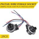 Universal Pigtail Wire Female Socket 3157 Two Harness Front Turn Signal Park. Fixed Price $11.99.
