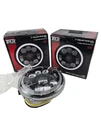 Pair Trux H4 7" TLED-H70 Round Clear Projector Headlight Hi/lo Black W/ Glow. Fixed Price $499.99.