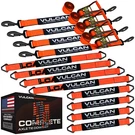 Vulcan Proseries Orange Axle Tie Down Kit - Snap Hook Ratchet Straps. Fixed Price $149.99.