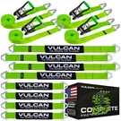 Vulcan High-viz Reflective Axle Tie Down Kit Wire Hook Ratchet Straps. Fixed Price $129.99.