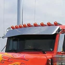 1987-2004 Peterbilt 378 & 379 Standard 13 Inch Cab Drop Visor Stainless Steel. Fixed Price $467.19.