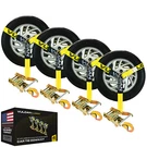 Vulcan Lasso Car Tie Down - Snap Hooks 2" X 96", 4 Pack 3300 Lbs Swl. Fixed Price $87.99.