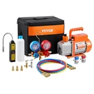 Vevor 4.5 Cfm Vacuum Pump And Gauge Set, Single Stage Rotary Vane Hvac Air. Fixed Price $221.20.