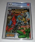 Amazing Spider-man # 124 Cgc Universal 8.5 Vf+ GRADE..1973 COMIC-1ST Man-wolf-ih. Fixed Price $258.00.