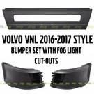 Volvo Vnl 2016-17 Style Bumper Set With Fog Cut-out Left Right Center. Fixed Price $550.00.