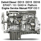 Detroit Diesel DD13 DD15 DD16 EPA07-10-GHG14 Engine Service Manual Pdf Cd !!. Fixed Price $19.97.
