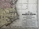 Eastern Seaboard Mid-atlantic United States 1839 Mitchell Map Va Nc Pa Ny Nj Md. Fixed Price $76.50.