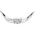 Gg Grand General 48180 Chrome Bull Horn Hood Ornament W/o Base. Fixed Price $149.81.