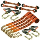 Vulcan 8-POINT Roll Back Car Tie Down Kit Chain Tails, 4 Pack Proseries. Fixed Price $164.99.