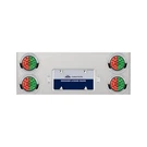 United Pacific 34105 License Plate Light Panel 33 3/4", Ss, With (19) Red & Gr. Fixed Price $360.50.