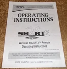 Shurco Tarp Wireless SMART2 Remote Operating Instructions Very Good Used. Fixed Price $9.99.