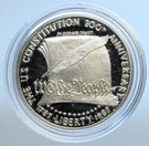 1987 United States Constitution Quill Scroll Proof Silver Dollar Coin I111155. Fixed Price $520.20.