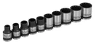 Performance Tool W38194 10 Piece 3/8 Inch Drive Spline Socket Set. Fixed Price $31.99.