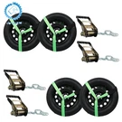 4 Pack Lasso Car Tie Down Chain Anchors 2"X96" High-viz 3300 Lbs Swl. Fixed Price $72.16.