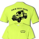 Freightliner 3 Axle Commercial Dump Truck Rig Personalized Custom T-shirt #DT001. Fixed Price $18.00.