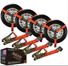Lasso Car Tie Down - Flat Hooks 2" X 96", 4 Pack Proseries 3300 Lbs Swl. Fixed Price $78.39.