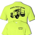 Kenworth 3 Axle Commercial Dump Truck Rig Personalized Custom T-shirt #DT002. Fixed Price $18.00.