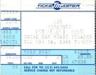 Psychedelic Furs Concert Ticket Stub Royal Oak Music Theater Detroit 11/14/1991. Fixed Price $20.00.