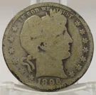 1896-O United States Barber 90% Silver Quarter, #71137. Fixed Price $34.99.