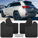 For Jeep Grand Cherokee 11-22 4X Wide Rally Flaps Splash Mudguard Blk. Fixed Price $29.98.