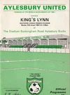Aylesbury United V Kings Lynn. Season 1986-87. Ref: L16Y 10373 (1)CA. Fixed Price $8.05.