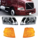 Pair 1998-2011 Volvo Vnl 300 Vnm 200 Daycab Truck Headlights With Corner Lamps. Fixed Price $121.98.