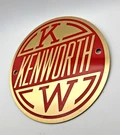 Vintage Kenworth Kw Hood Emblem Badge 4" Brass Red Enamel W900 K100 1960S-70S. Fixed Price $67.89.