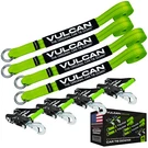 Vulcan Car Rim Tie Downs Ratchets 2X144", Pack High-viz 3300 Lbs Swl. Fixed Price $102.99.
