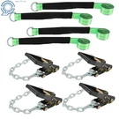 Lasso Car Tie Down Chain Anchors 2"X96" 4 Pack High-viz 3300 Lbs Swl. Fixed Price $71.64.